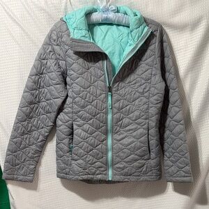 The North Face Kids Jacket - Gray and Mint